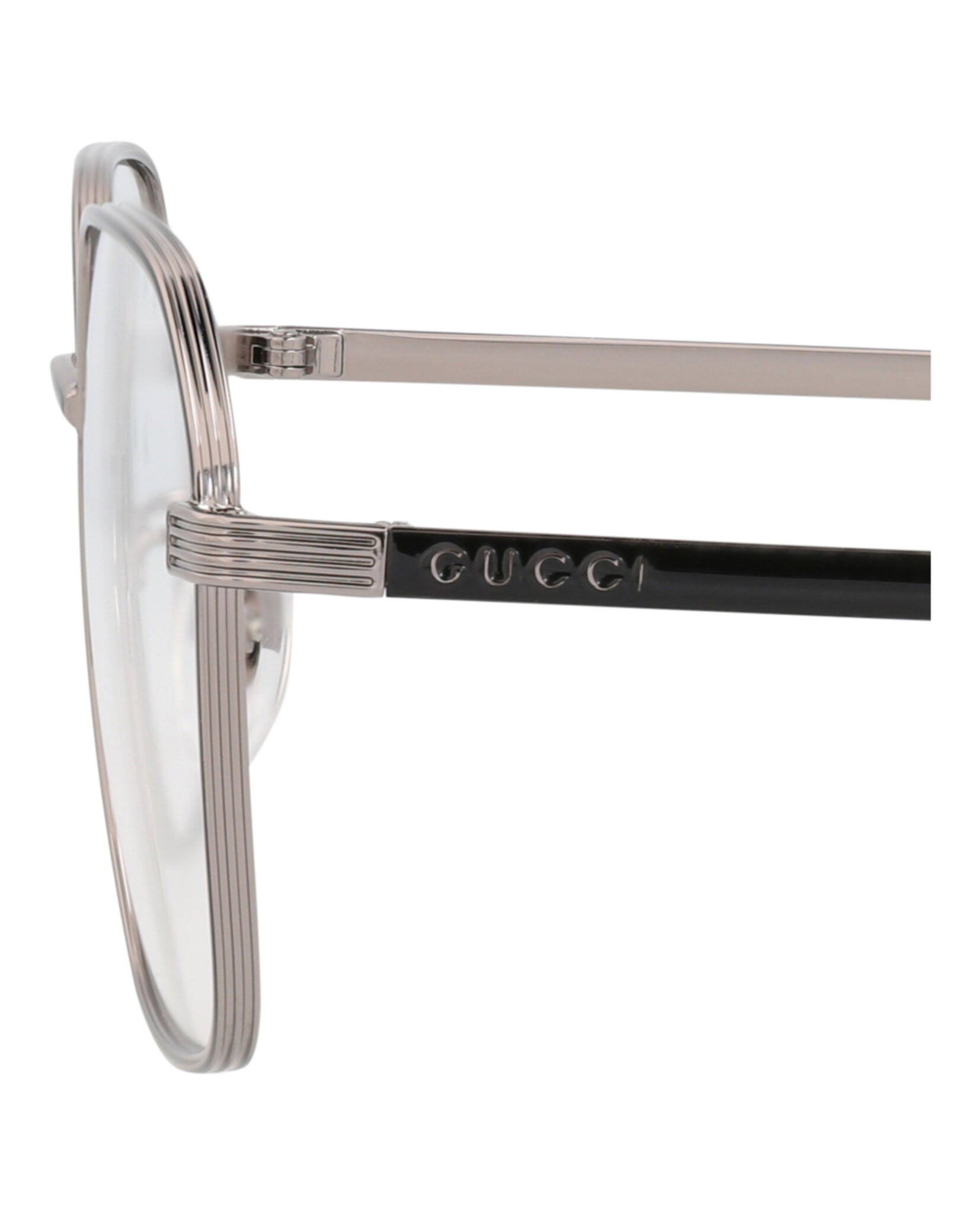 Gucci Gucci Mens Square/Rectangle Ruthenium Ruthenium Transparent Fashion Designer Eyewear