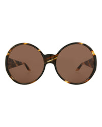 Gucci Gucci Womens Round/Oval Havana Havana Brown Fashion Designer Eyewear