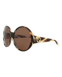 Gucci Gucci Womens Round/Oval Havana Havana Brown Fashion Designer Eyewear