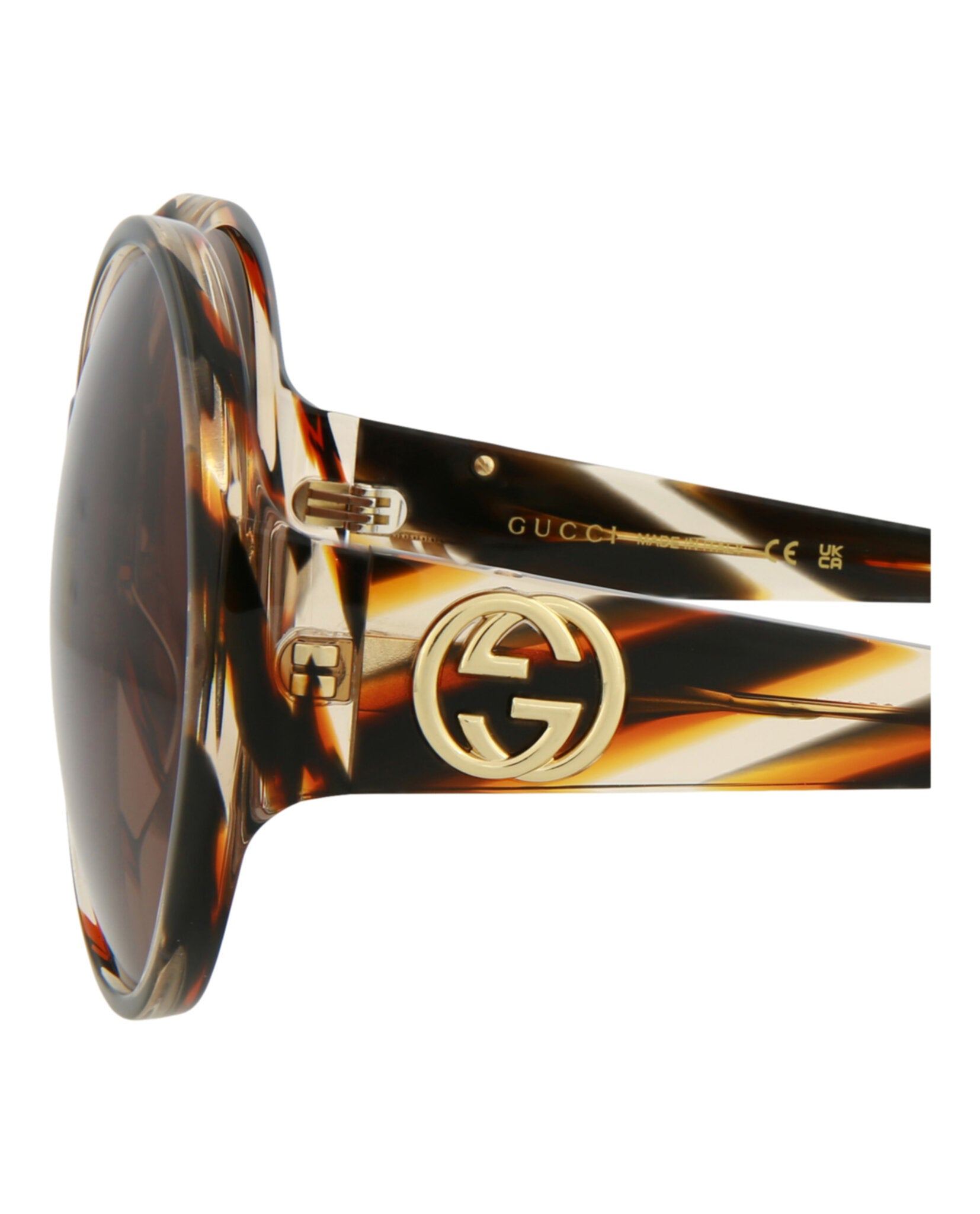 Gucci Gucci Womens Round/Oval Havana Havana Brown Fashion Designer Eyewear