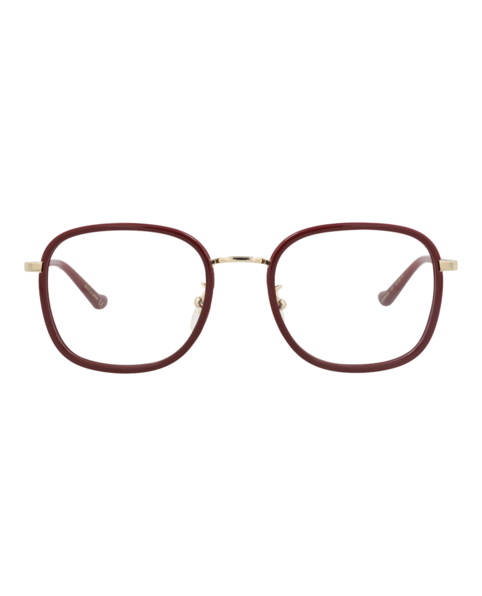 Gucci Gucci Womens Square/Rectangle Red Gold Transparent Fashion Designer Eyewear