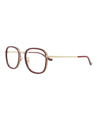 Gucci Gucci Womens Square/Rectangle Red Gold Transparent Fashion Designer Eyewear