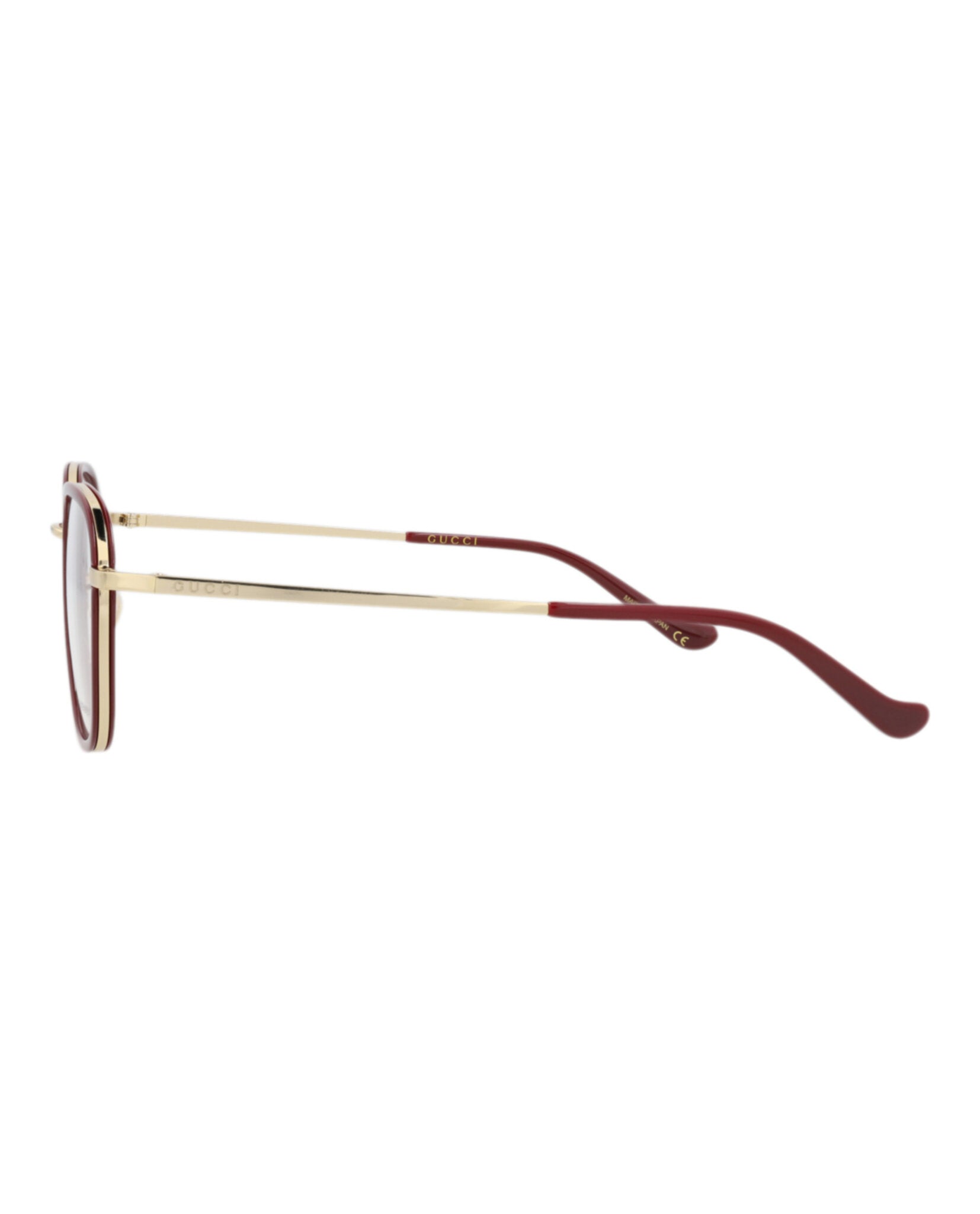 Gucci Gucci Womens Square/Rectangle Red Gold Transparent Fashion Designer Eyewear