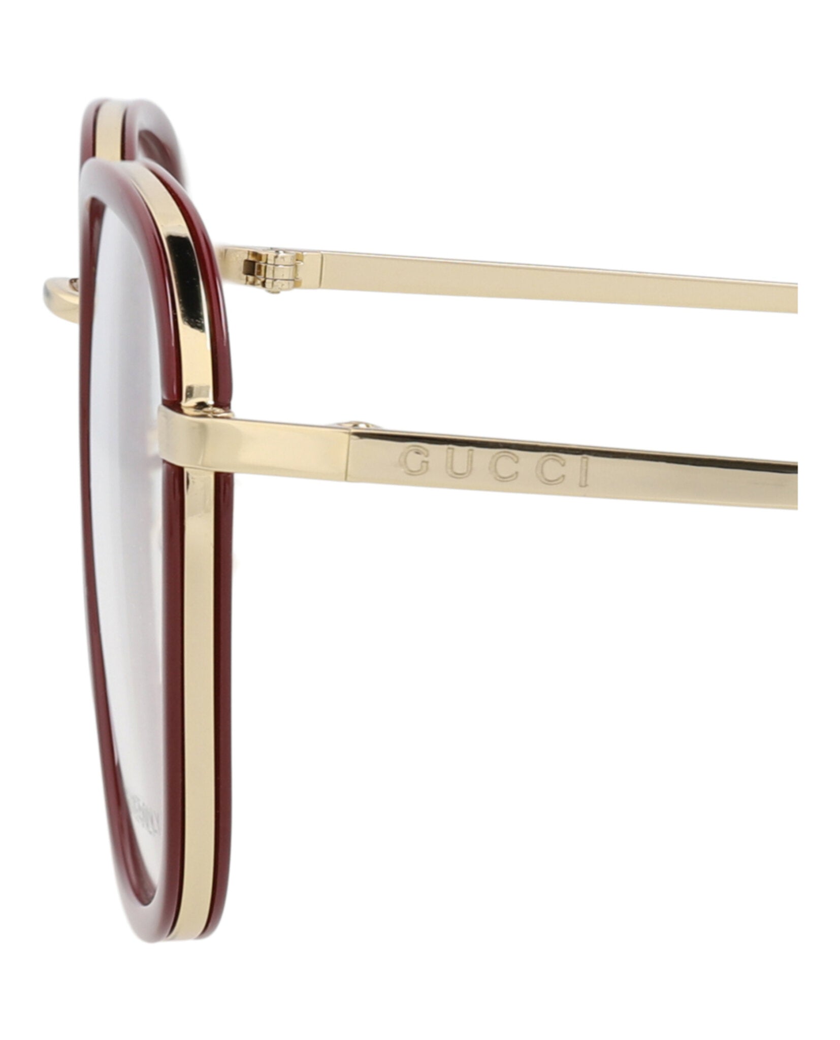 Gucci Gucci Womens Square/Rectangle Red Gold Transparent Fashion Designer Eyewear