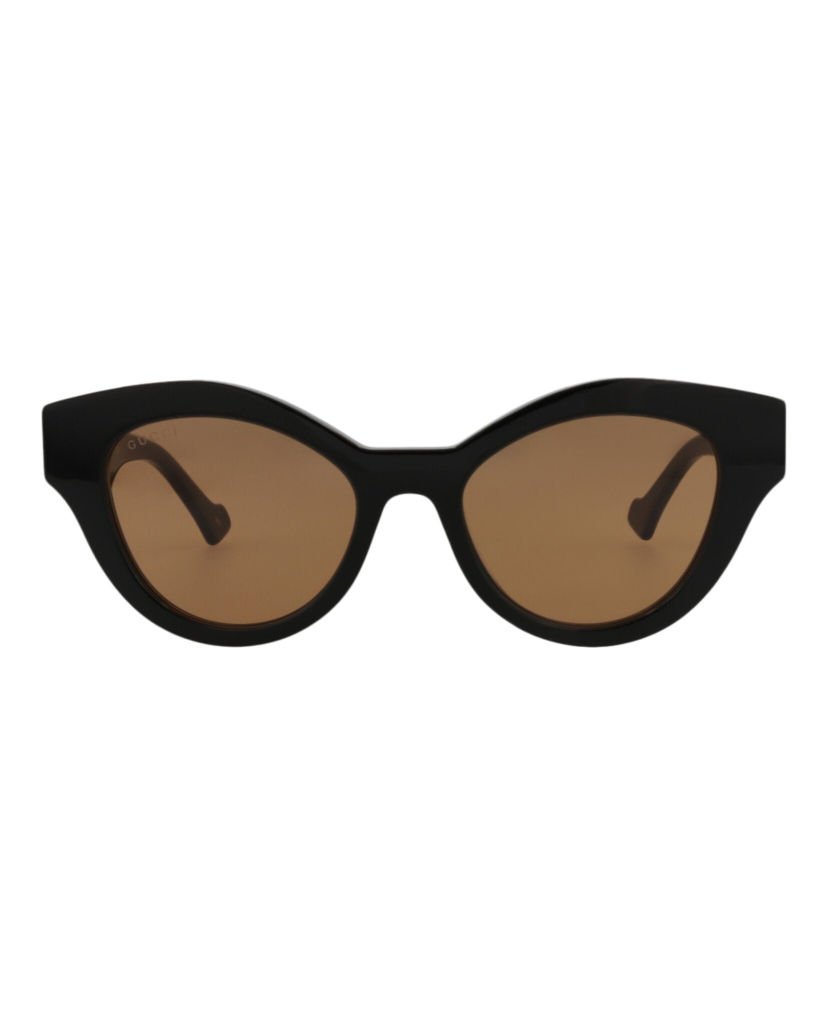Gucci Womens Cat Eye Black Black Brown Fashion Designer Eyewear