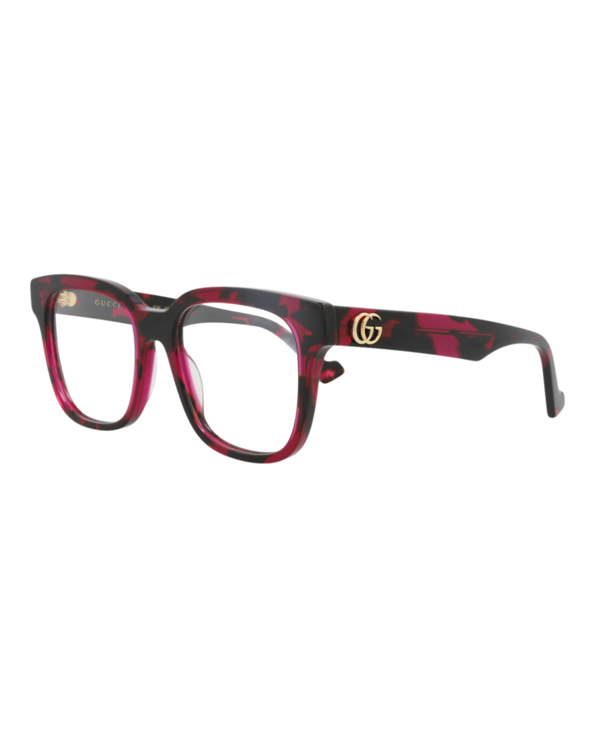 Gucci Womens Square/Rectangle Havana Havana Transparent Fashion Designer Eyewear
