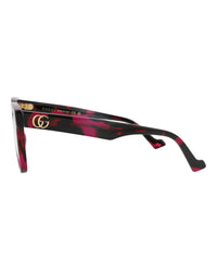 Gucci Womens Square/Rectangle Havana Havana Transparent Fashion Designer Eyewear