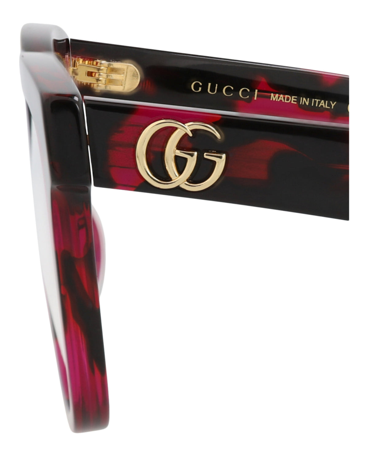 Gucci Womens Square/Rectangle Havana Havana Transparent Fashion Designer Eyewear