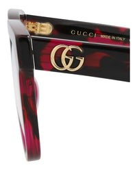 Gucci Womens Square/Rectangle Havana Havana Transparent Fashion Designer Eyewear