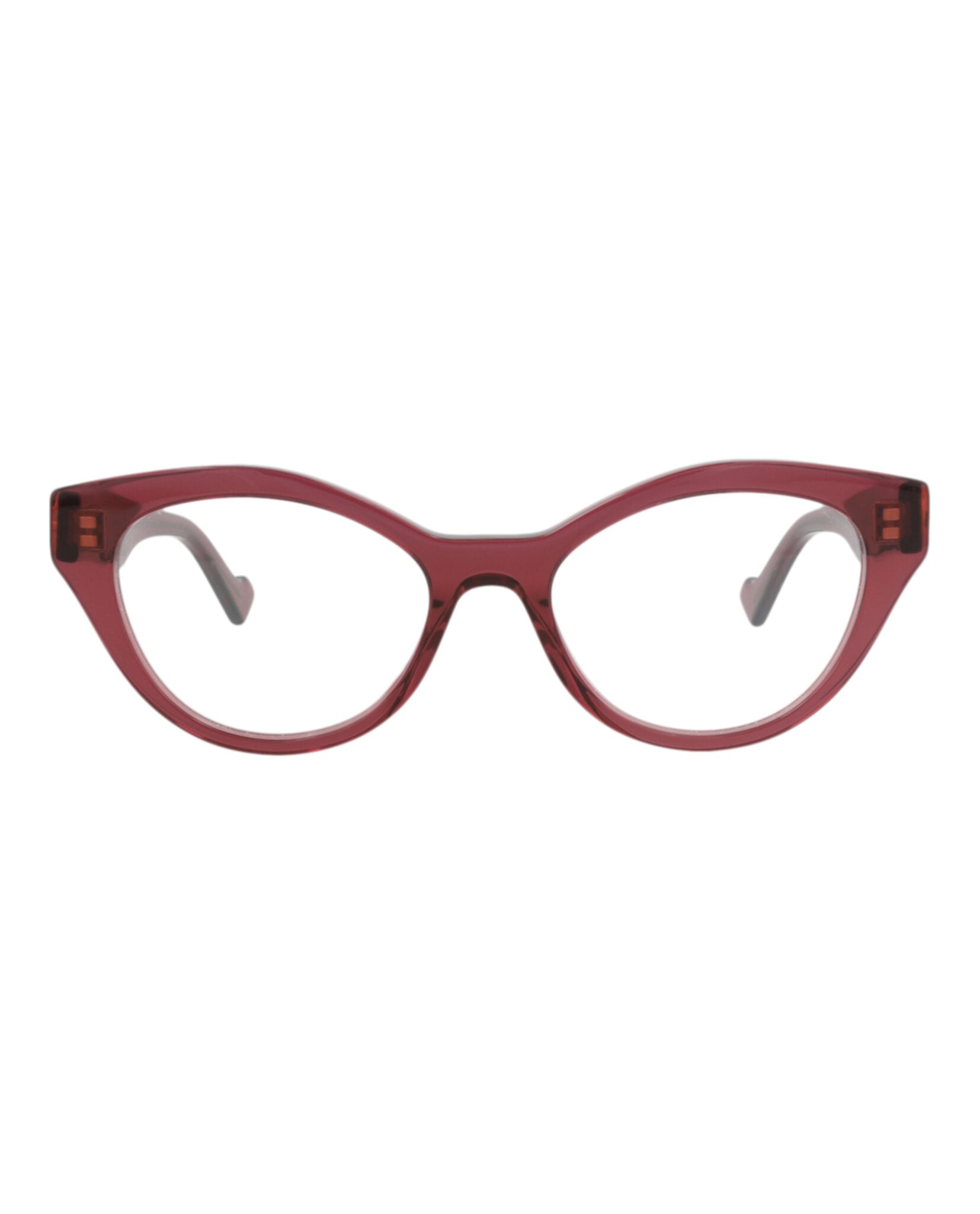 Gucci Gucci Womens Cat Eye Burgundy Burgundy Transparent Fashion Designer Eyewear