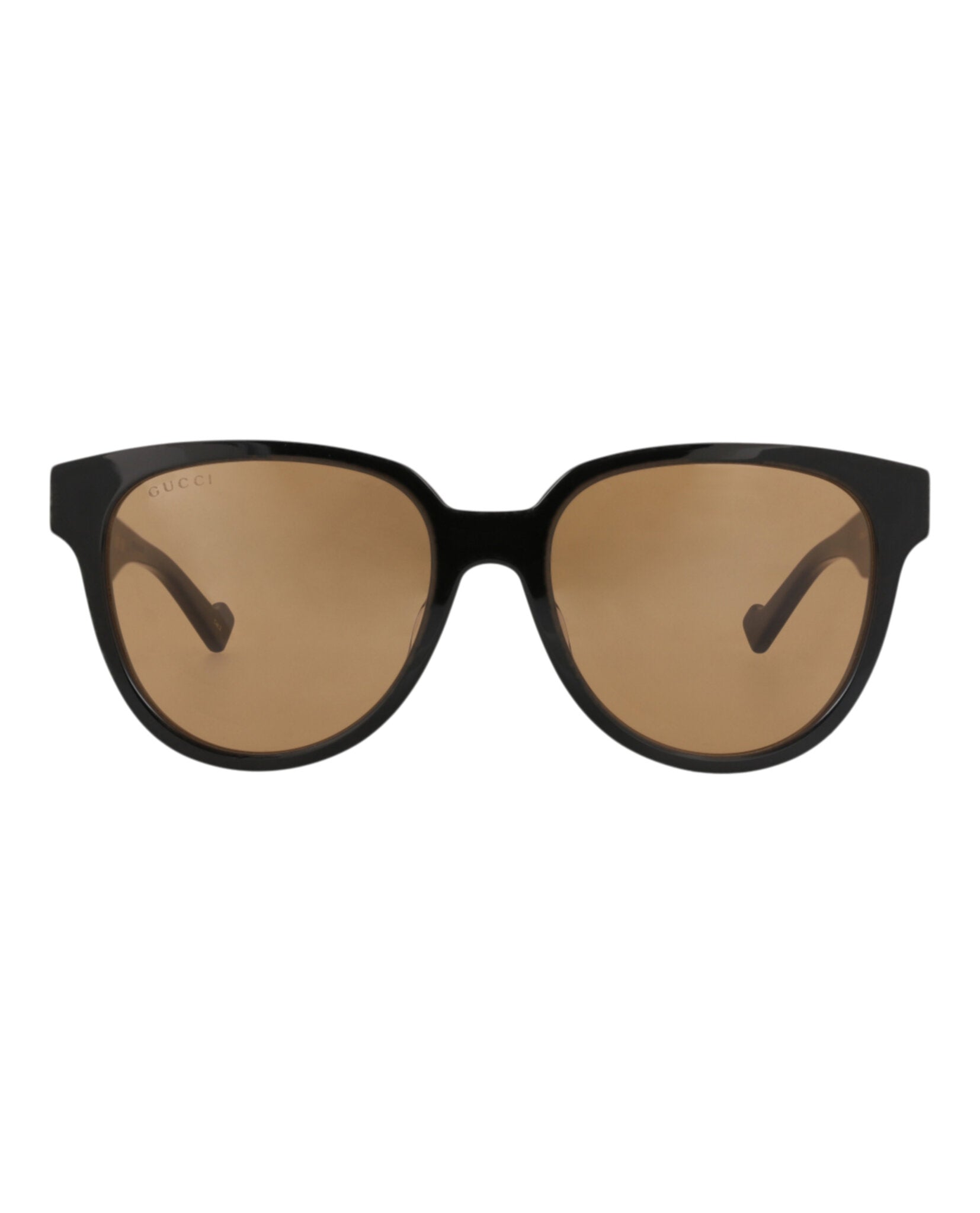Gucci Gucci Womens Round/Oval Black Black Brown Fashion Designer Eyewear