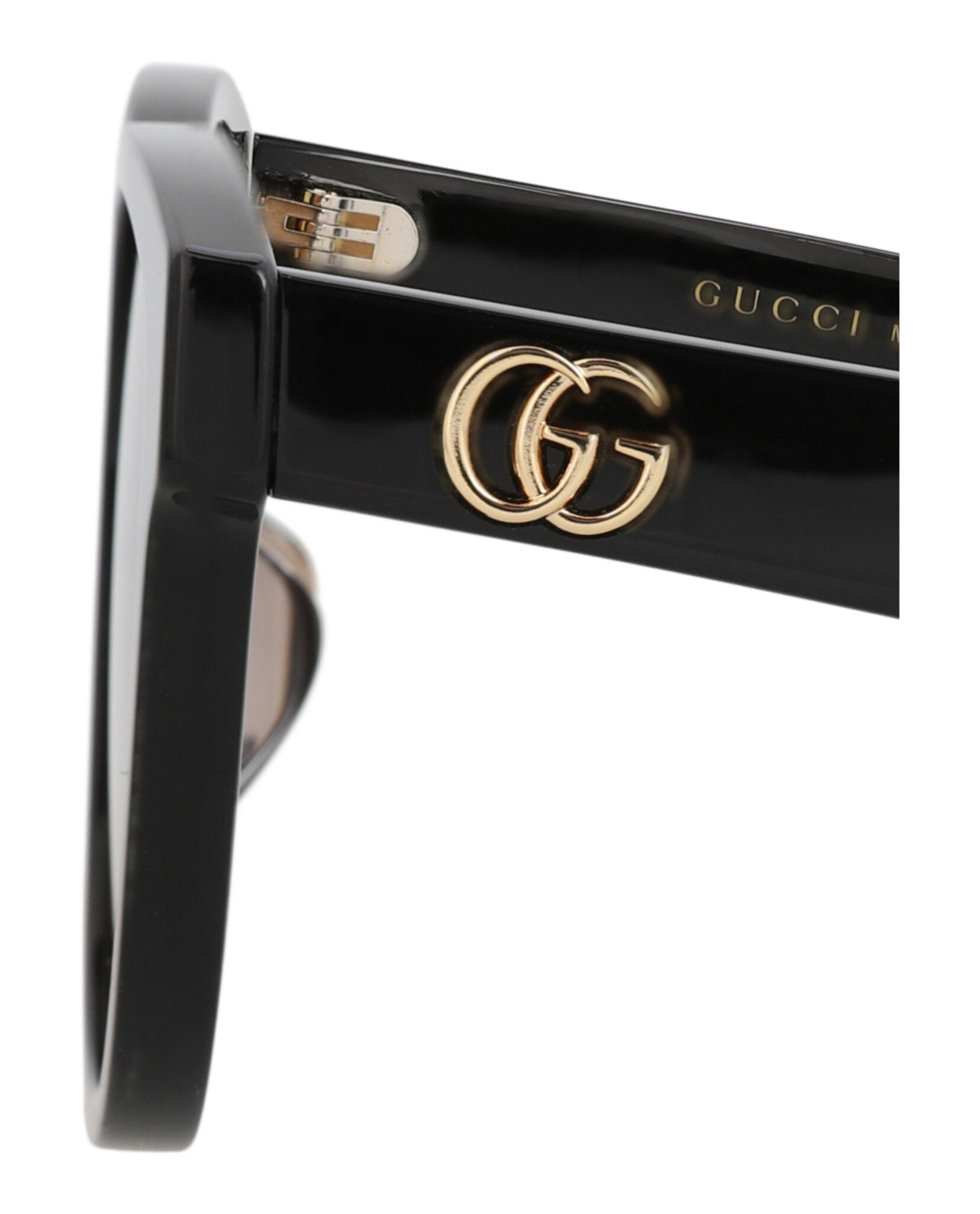 Gucci Gucci Womens Round/Oval Black Black Brown Fashion Designer Eyewear