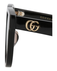 Gucci Gucci Womens Round/Oval Black Black Brown Fashion Designer Eyewear