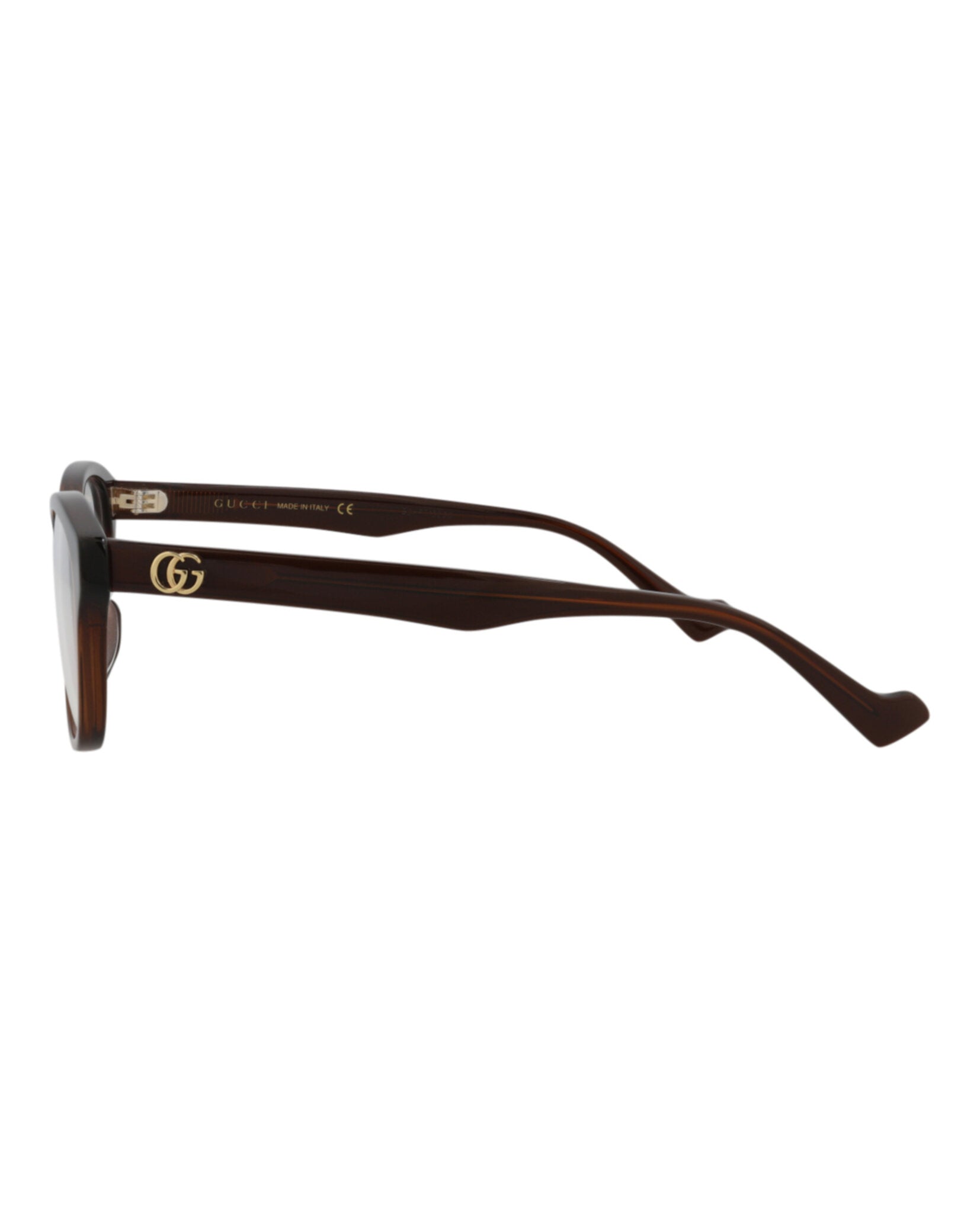 Gucci Gucci Womens Cat Eye Brown Brown Transparent Fashion Designer Eyewear
