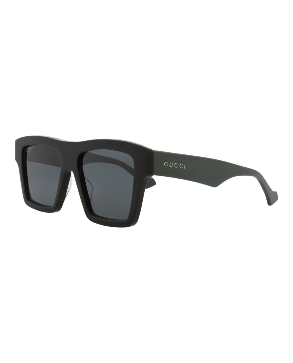 Gucci Mens Square/Rectangle Black Green Grey Fashion Designer Eyewear