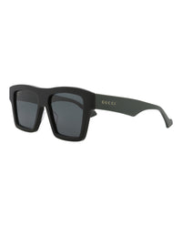 Gucci Mens Square/Rectangle Black Green Grey Fashion Designer Eyewear