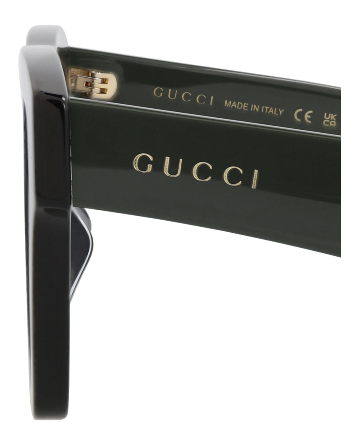 Gucci Mens Square/Rectangle Black Green Grey Fashion Designer Eyewear