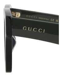 Gucci Mens Square/Rectangle Black Green Grey Fashion Designer Eyewear