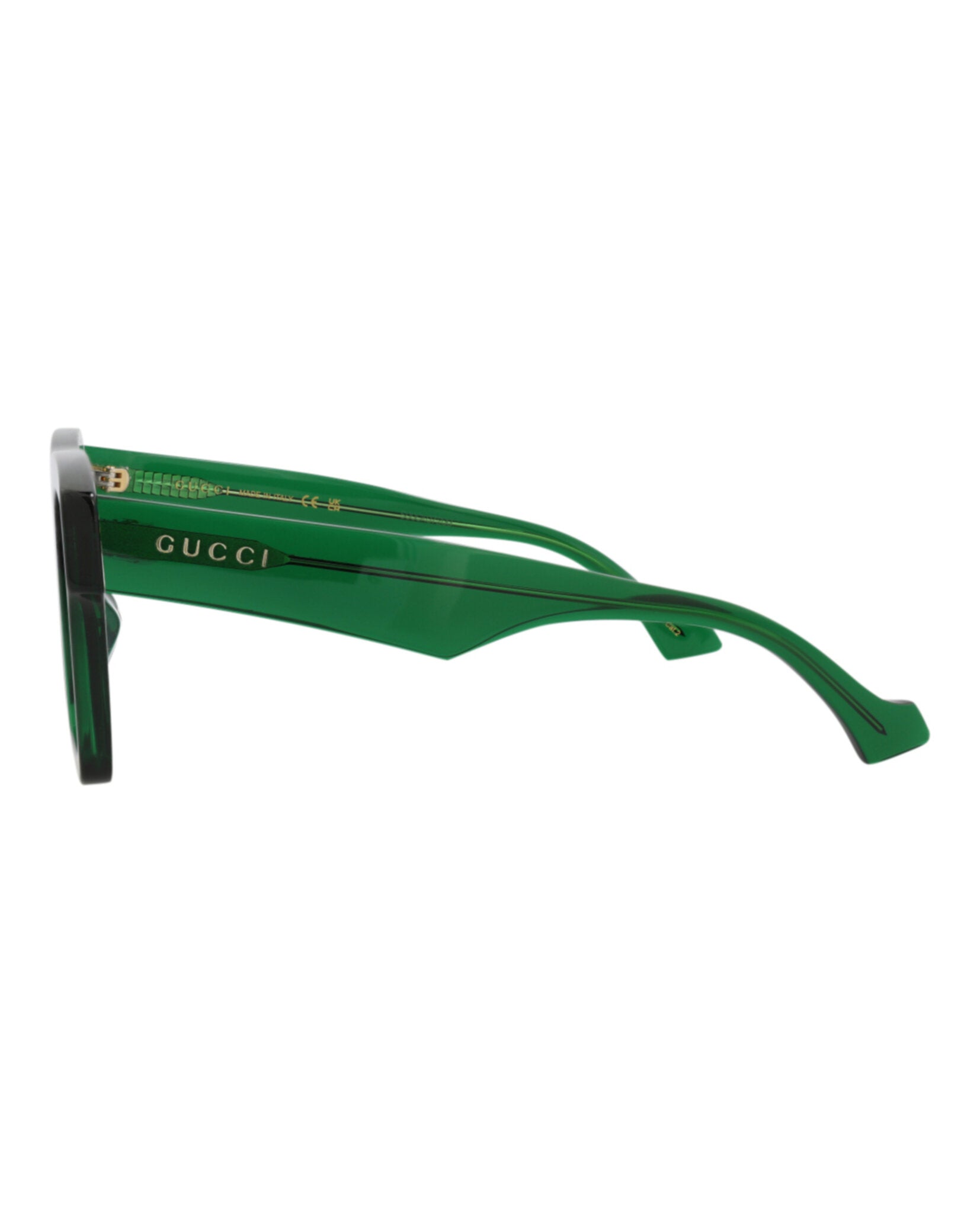 Gucci Mens Square/Rectangle Green Green Grey Fashion Designer Eyewear
