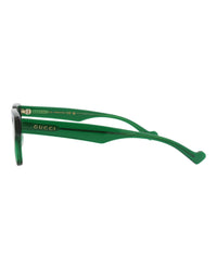 Gucci Gucci Mens Square/Rectangle Green Green Transparent Fashion Designer Eyewear