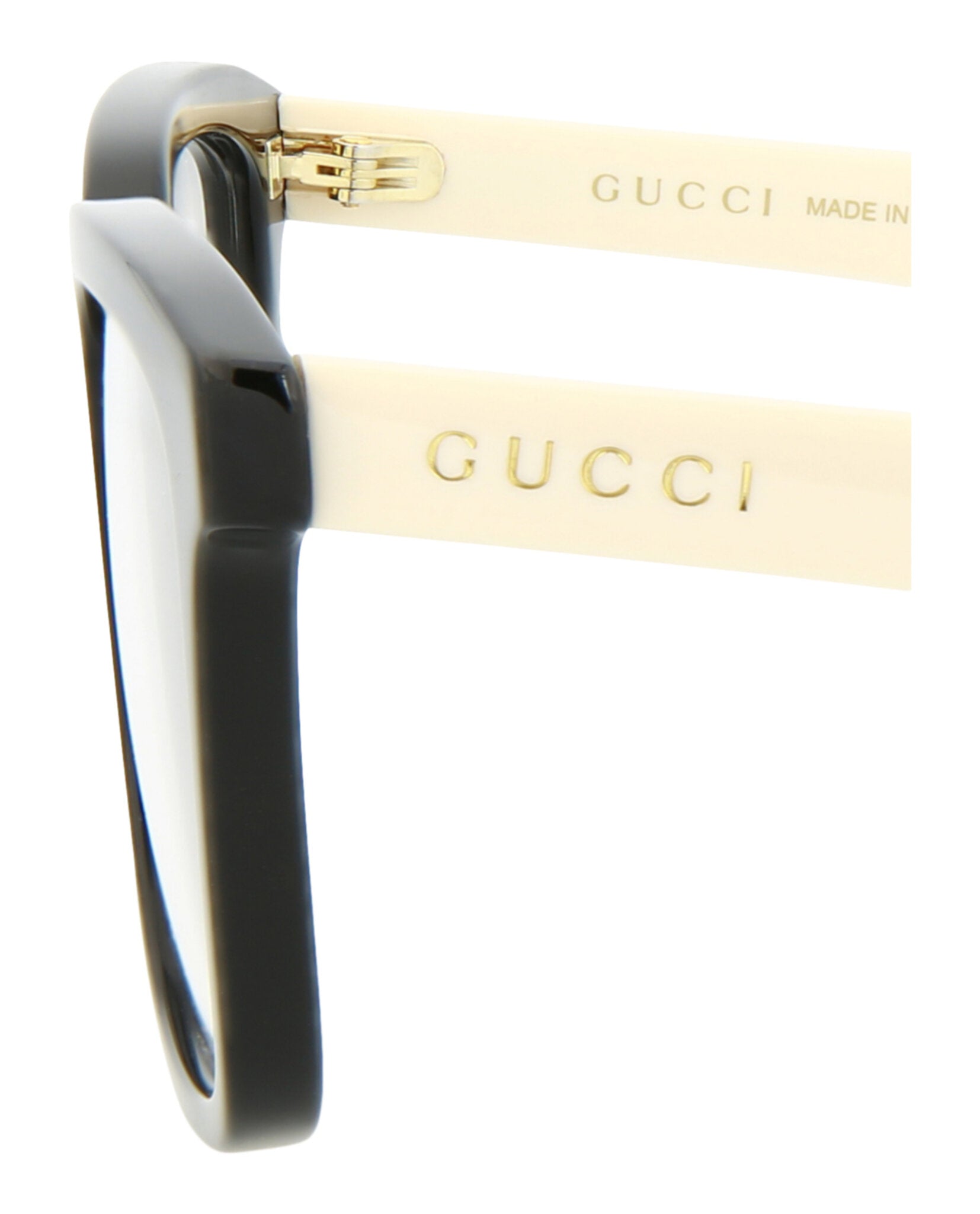 Gucci Gucci Mens Square/Rectangle Black White Transparent Fashion Designer Eyewear