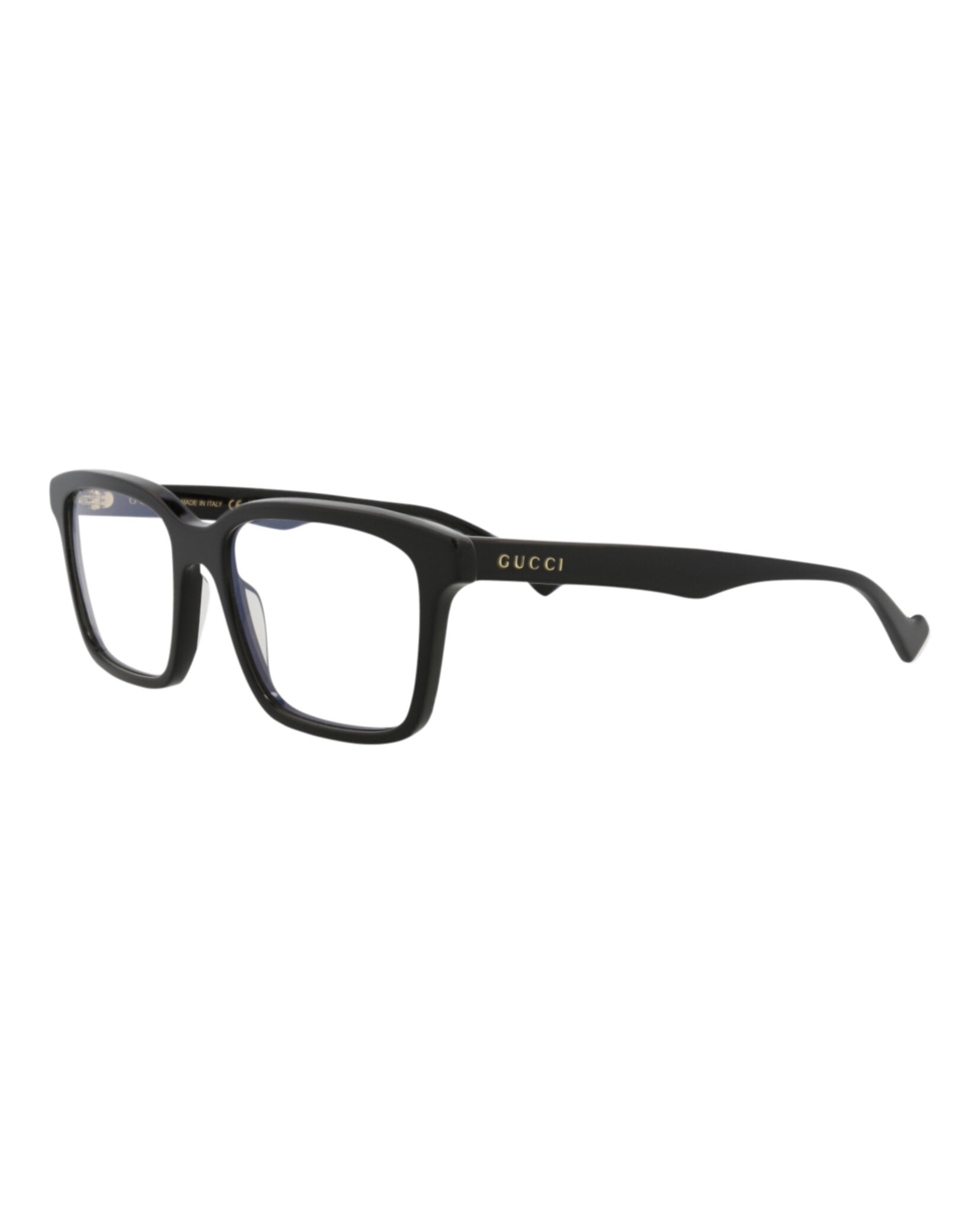 Gucci Gucci Mens Square/Rectangle Black Black Transparent Fashion Designer Eyewear