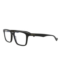Gucci Gucci Mens Square/Rectangle Black Black Transparent Fashion Designer Eyewear