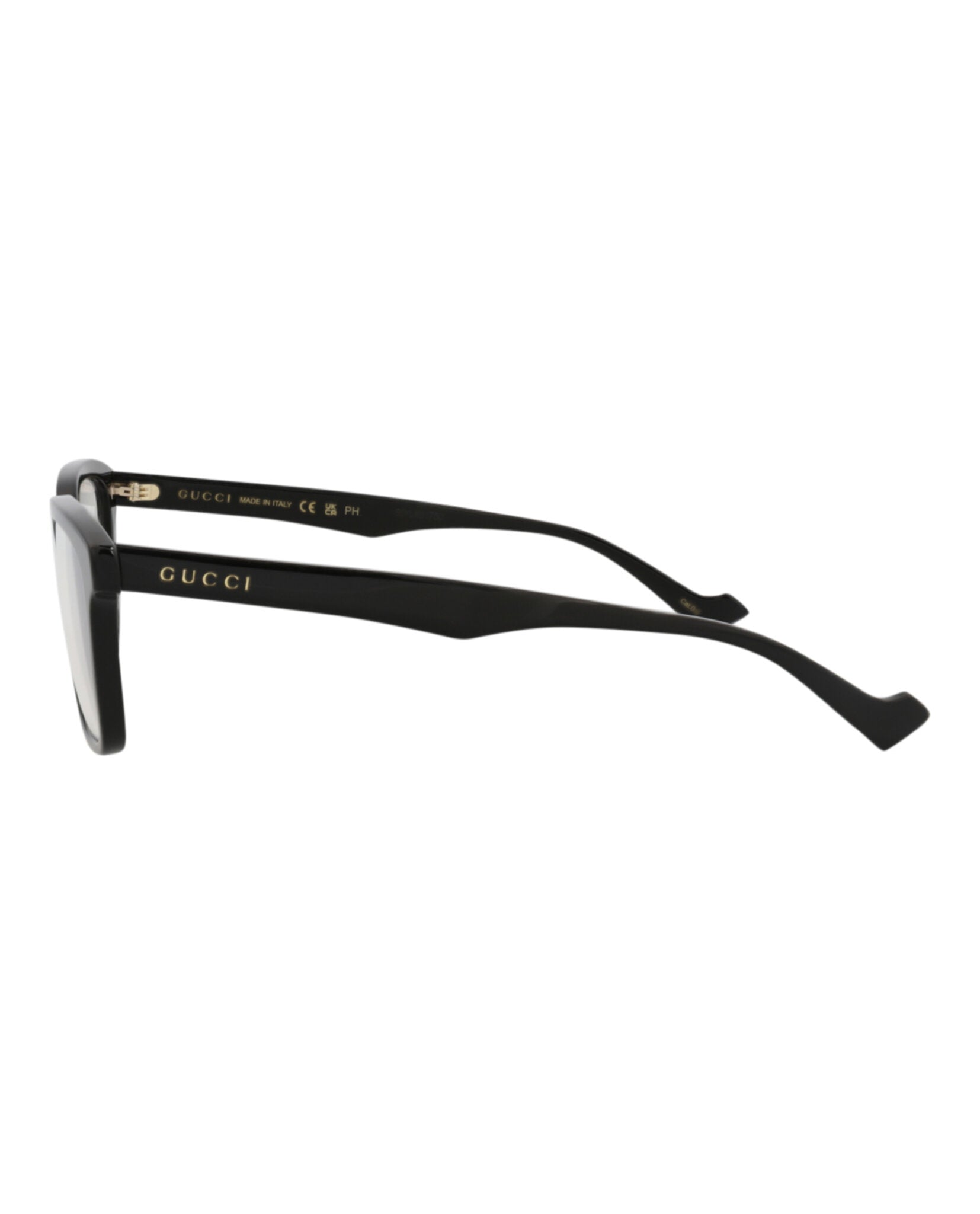 Gucci Gucci Mens Square/Rectangle Black Black Transparent Fashion Designer Eyewear