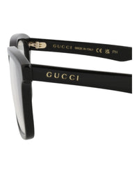 Gucci Gucci Mens Square/Rectangle Black Black Transparent Fashion Designer Eyewear