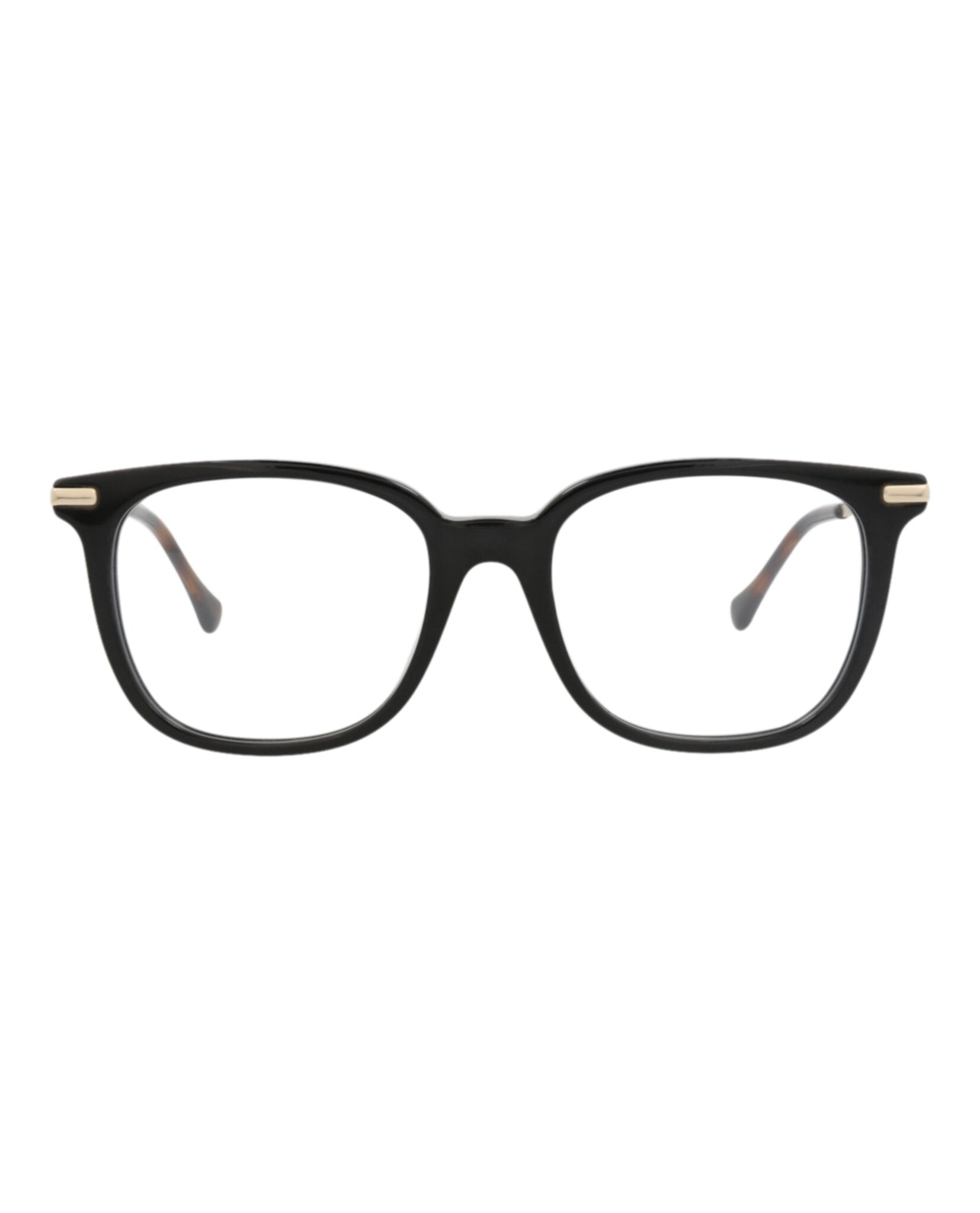 Gucci Gucci Womens Square/Rectangle Black Gold Transparent Fashion Designer Eyewear