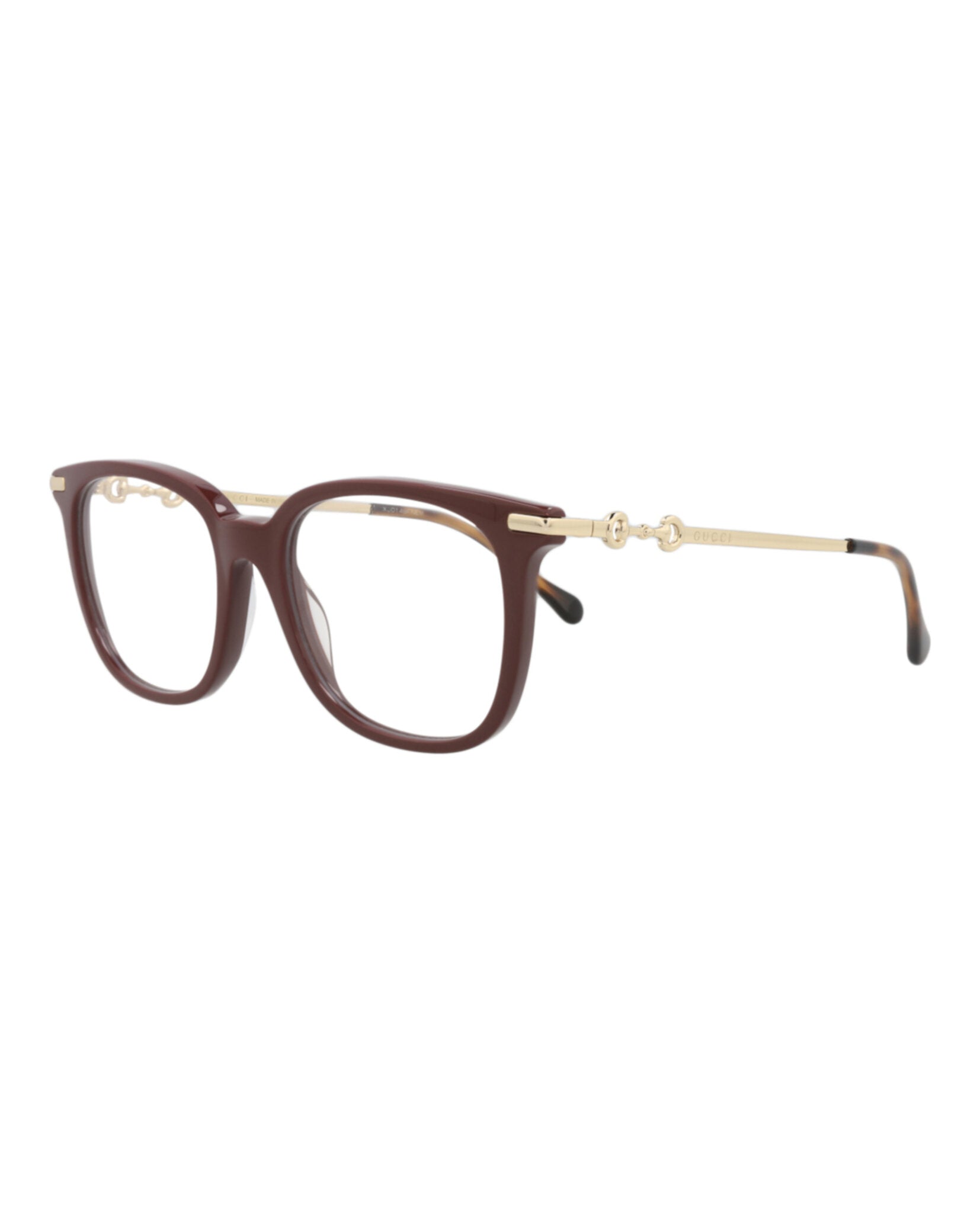 Gucci Gucci Womens Square/Rectangle Brown Gold Transparent Fashion Designer Eyewear