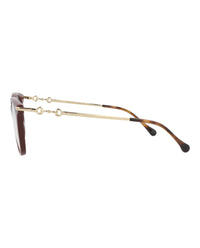 Gucci Gucci Womens Square/Rectangle Brown Gold Transparent Fashion Designer Eyewear