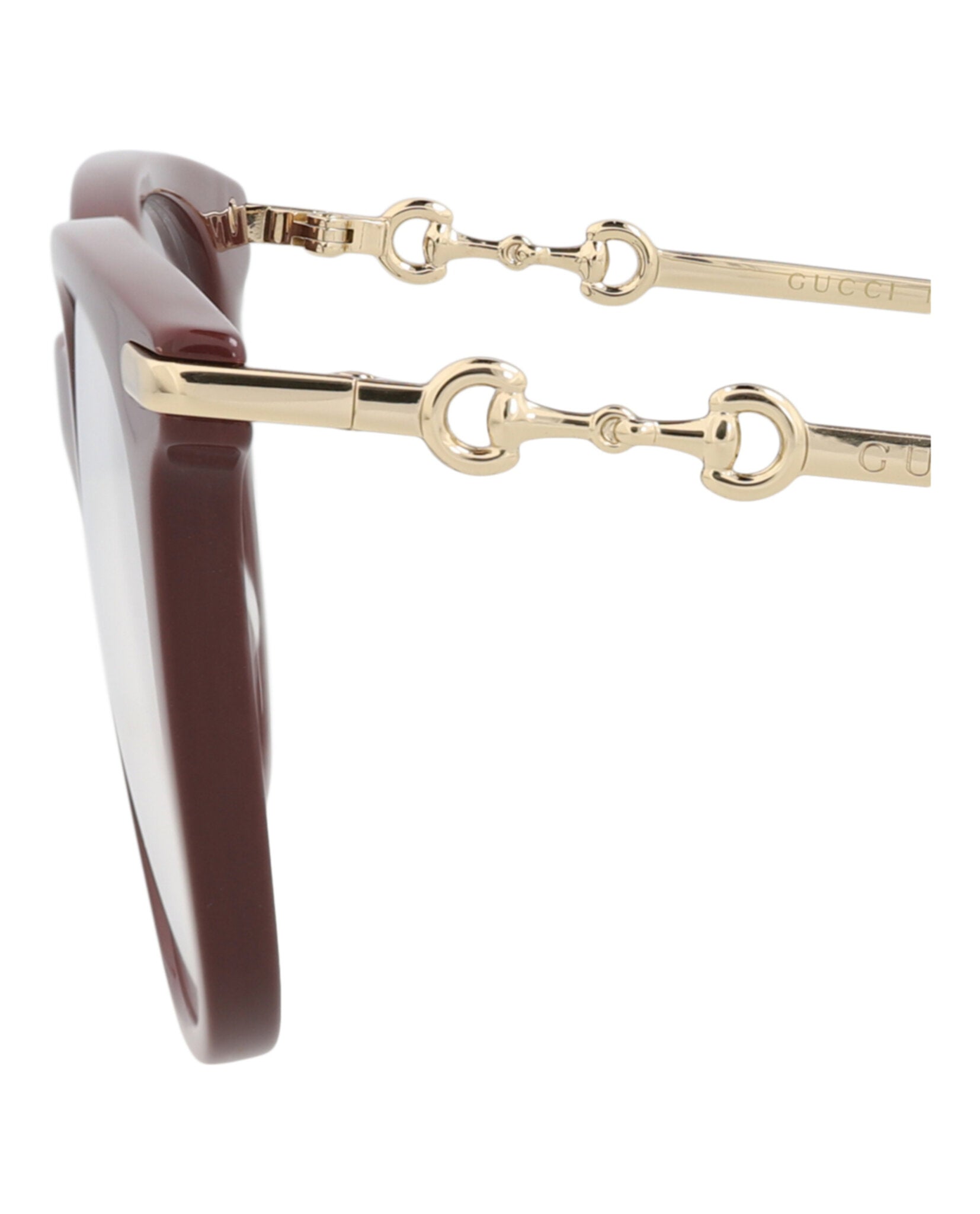 Gucci Gucci Womens Square/Rectangle Brown Gold Transparent Fashion Designer Eyewear