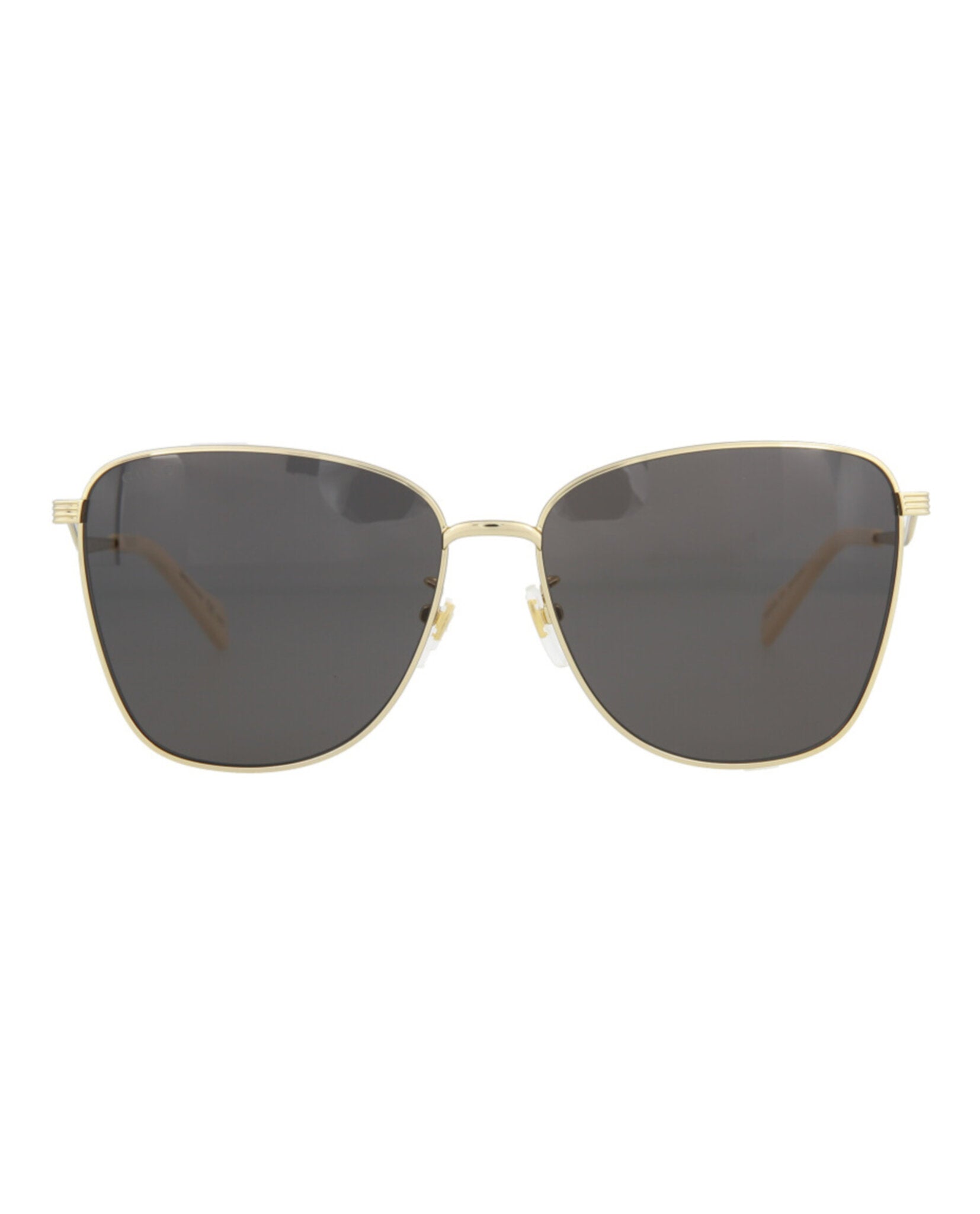 Gucci Womens Square/Rectangle Gold Gold Grey Fashion Designer Eyewear