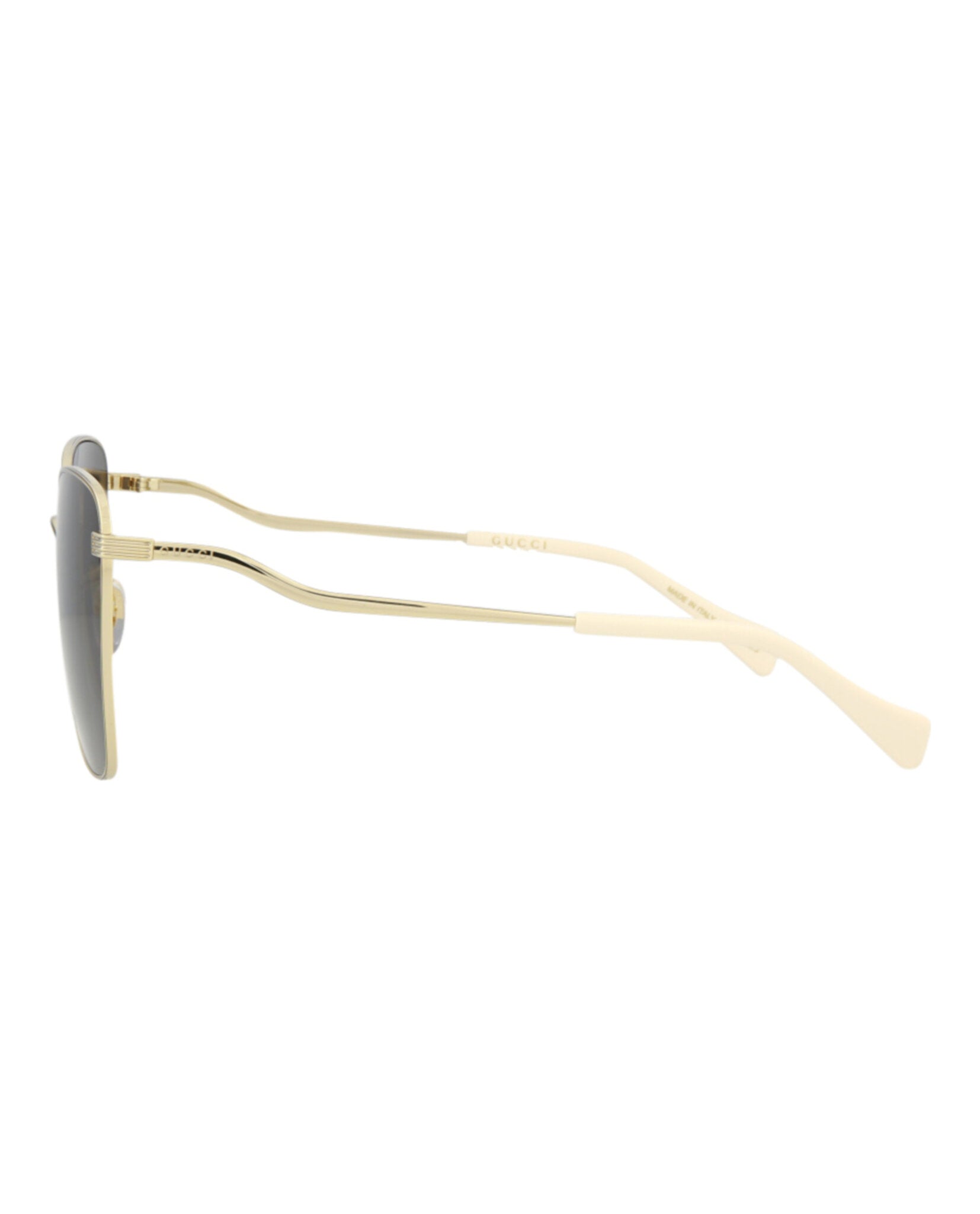 Gucci Womens Square/Rectangle Gold Gold Grey Fashion Designer Eyewear