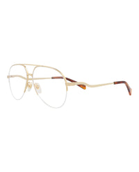 Gucci Gucci Womens Aviator Gold Gold Transparent Fashion Designer Eyewear
