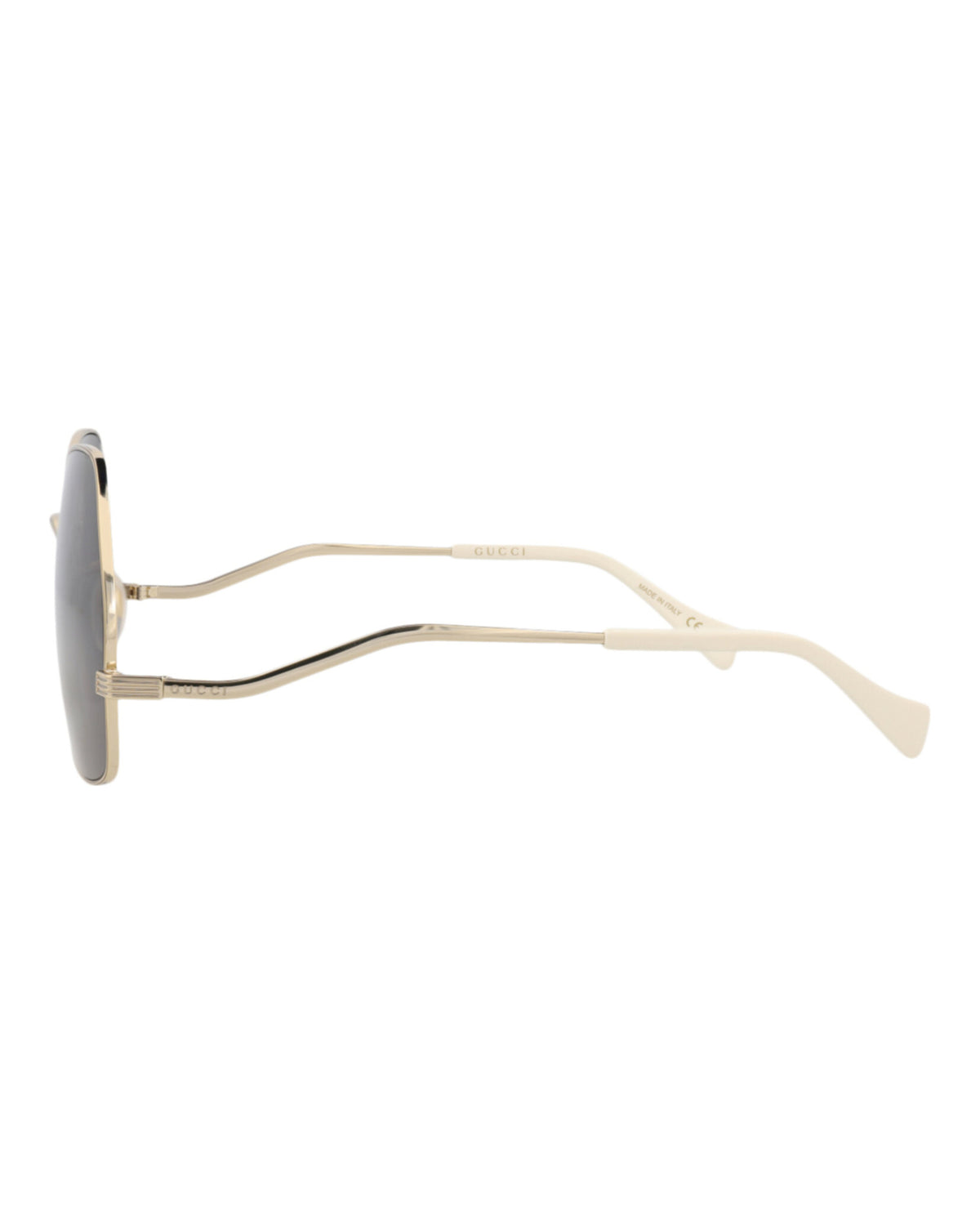 Gucci Womens Square/Rectangle Gold Gold Grey Fashion Designer Eyewear