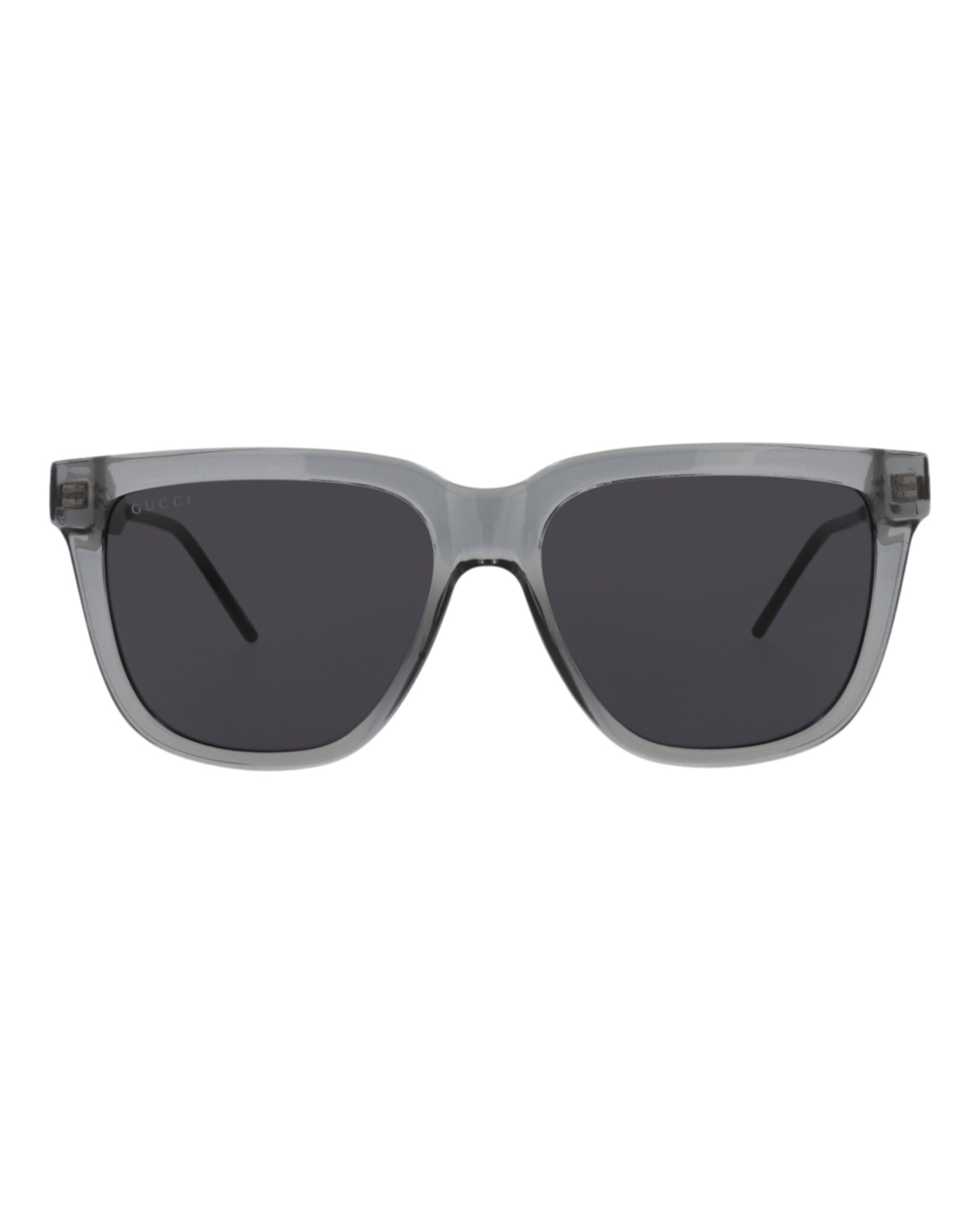 Gucci Mens Square/Rectangle Grey Black Smoke Fashion Designer Eyewear