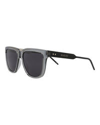 Gucci Mens Square/Rectangle Grey Black Smoke Fashion Designer Eyewear