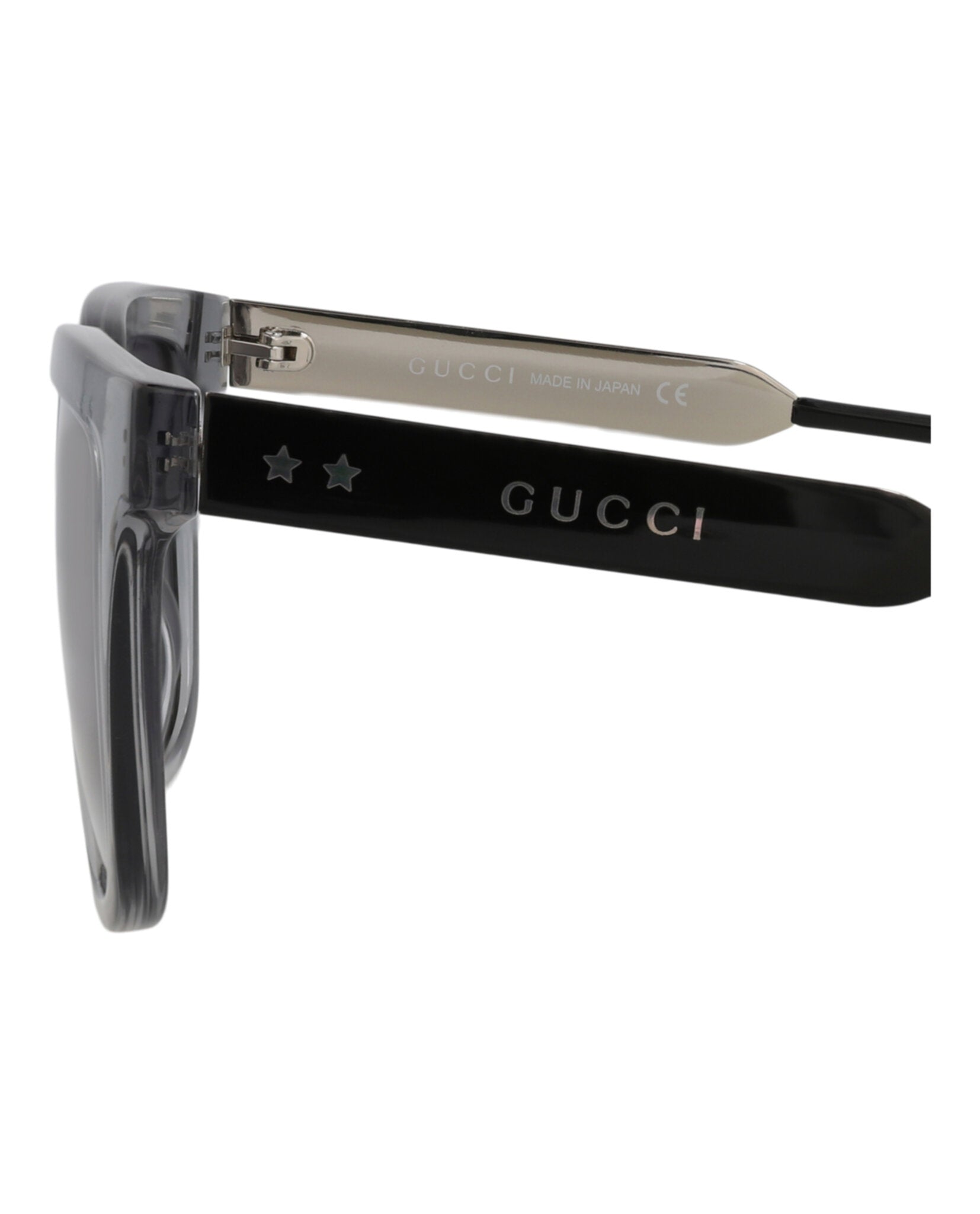 Gucci Mens Square/Rectangle Grey Black Smoke Fashion Designer Eyewear