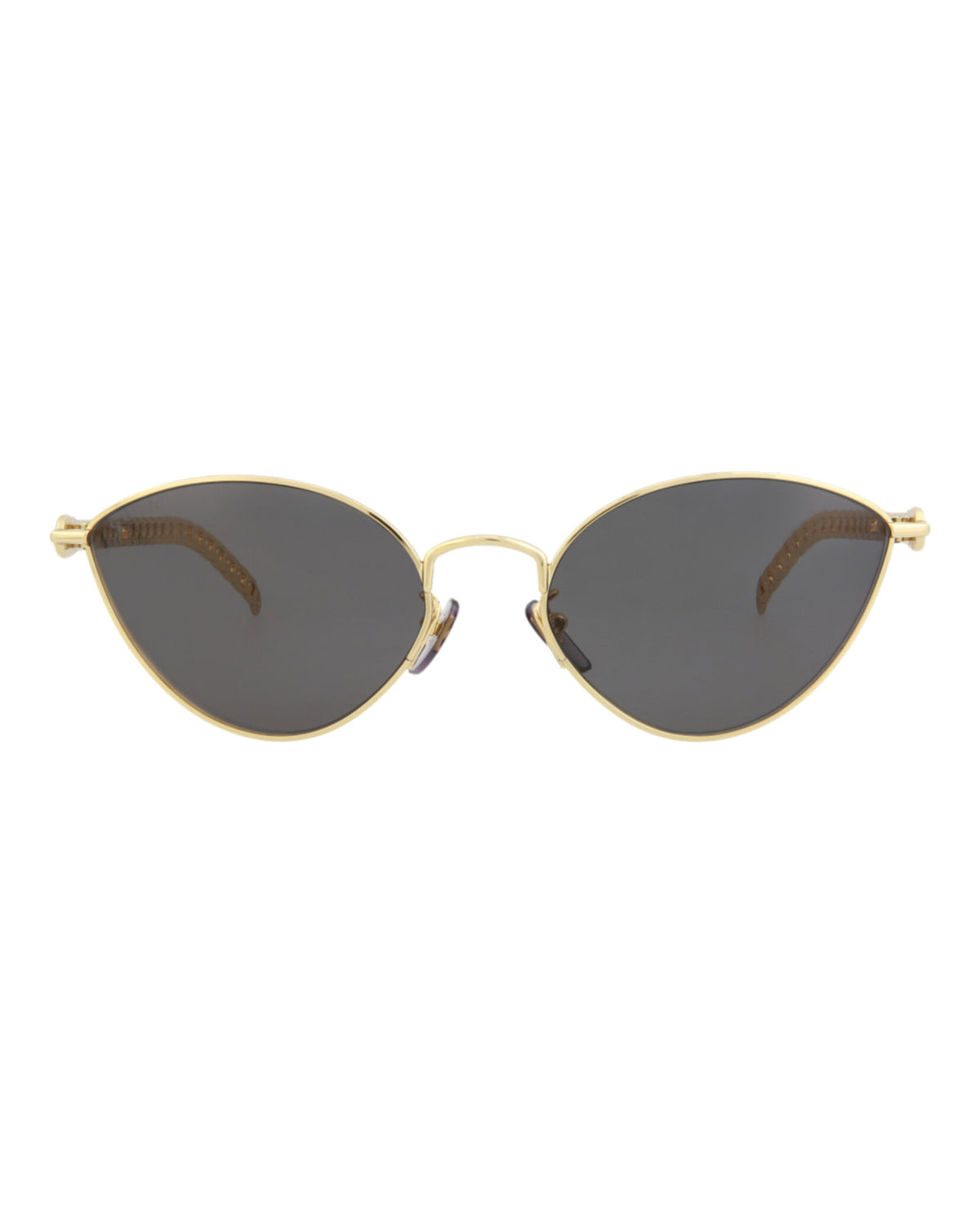 Gucci Womens Cat Eye Gold Gold Grey Fashion Designer Eyewear