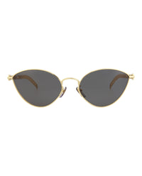 Gucci Womens Cat Eye Gold Gold Grey Fashion Designer Eyewear