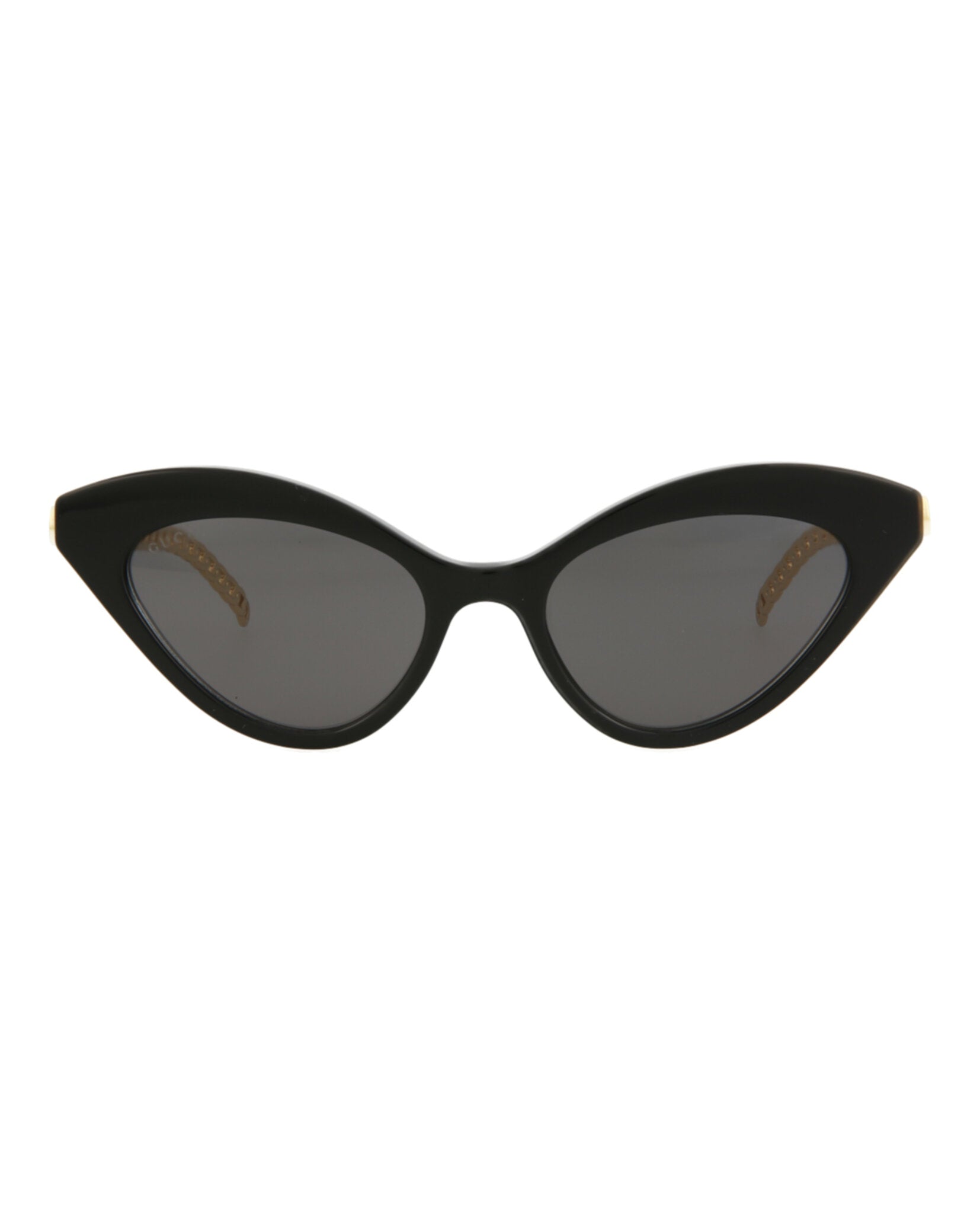 Gucci Womens Cat Eye Black Gold Grey Fashion Designer Eyewear