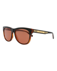 Gucci Mens Square/Rectangle Black Black Orange Fashion Designer Eyewear