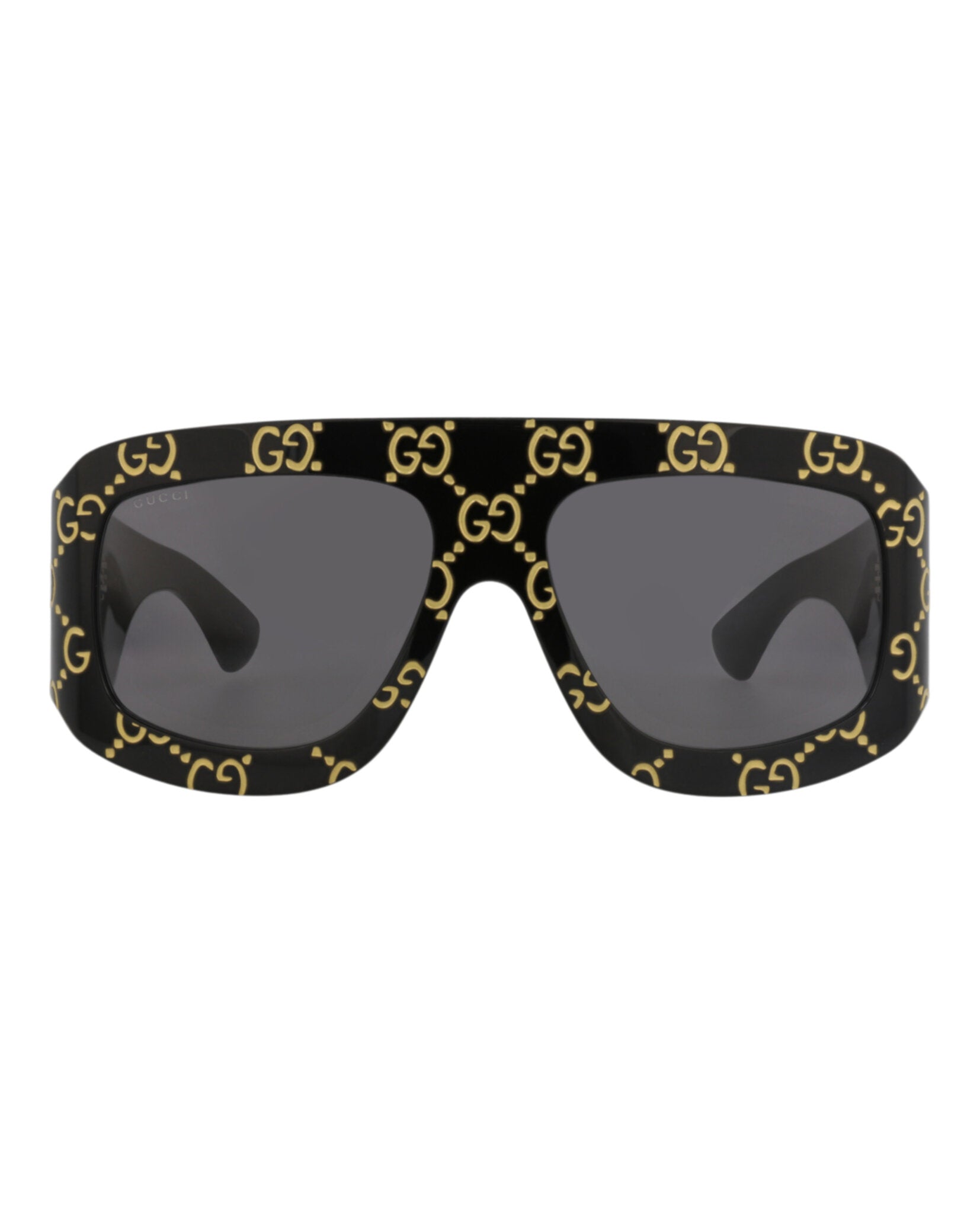 Gucci Gucci Mens Shield/Wrap Black Black Grey Fashion Designer Eyewear