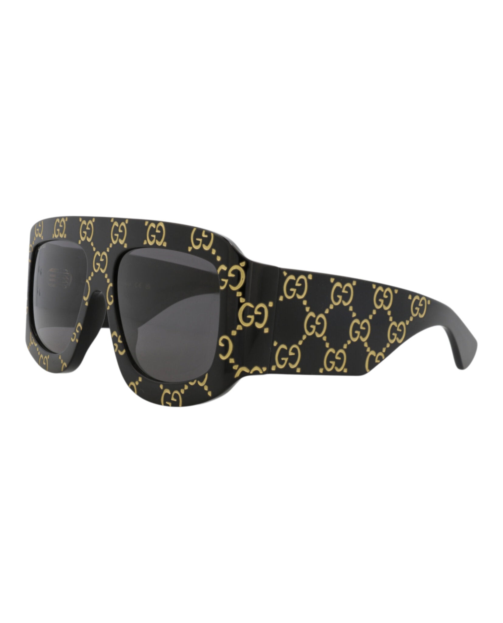 Gucci Gucci Mens Shield/Wrap Black Black Grey Fashion Designer Eyewear