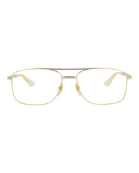 Gucci Gucci Mens Aviator Gold Gold Transparent Fashion Designer Eyewear