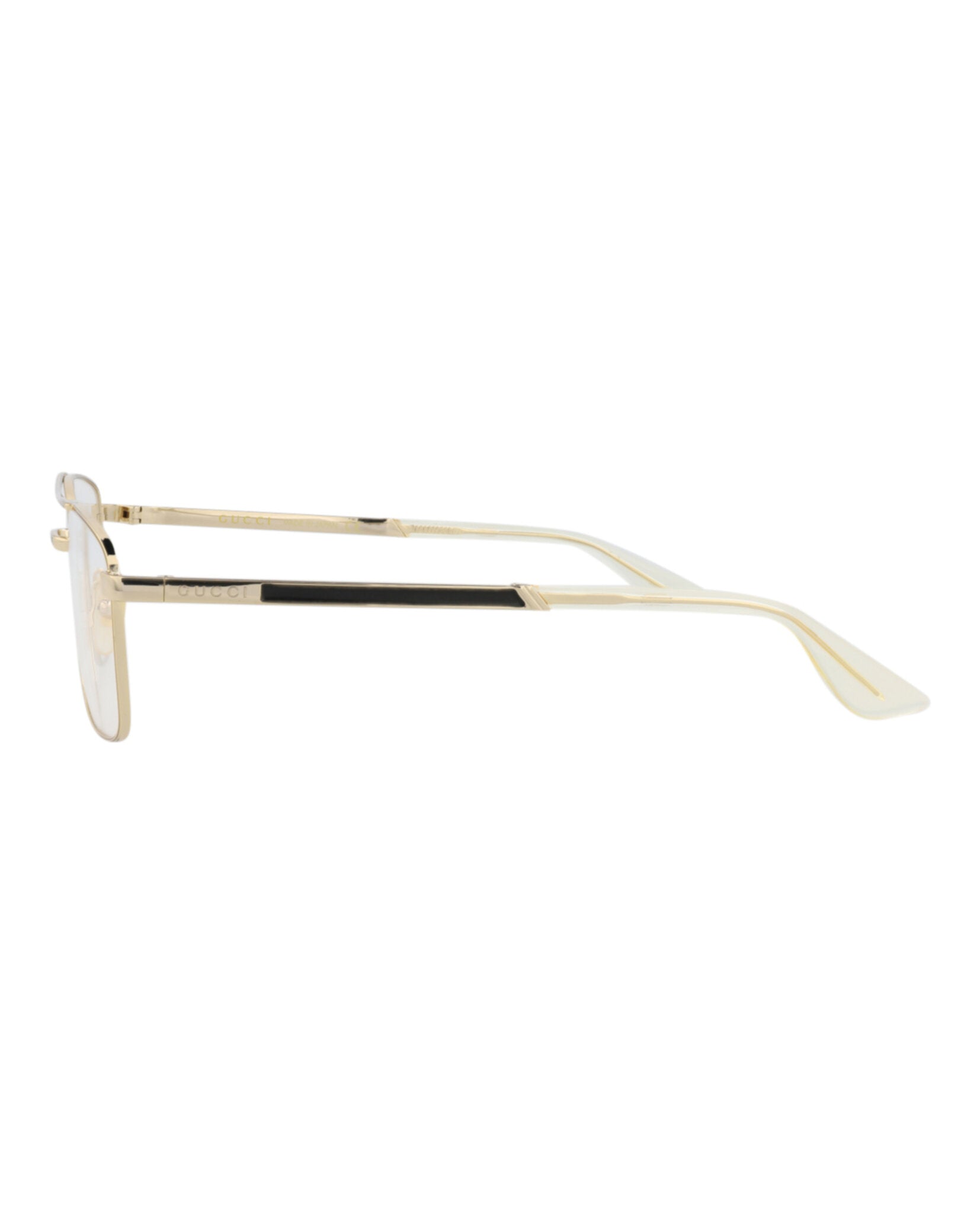 Gucci Gucci Mens Aviator Gold Gold Transparent Fashion Designer Eyewear