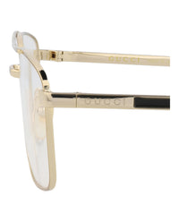 Gucci Gucci Mens Aviator Gold Gold Transparent Fashion Designer Eyewear