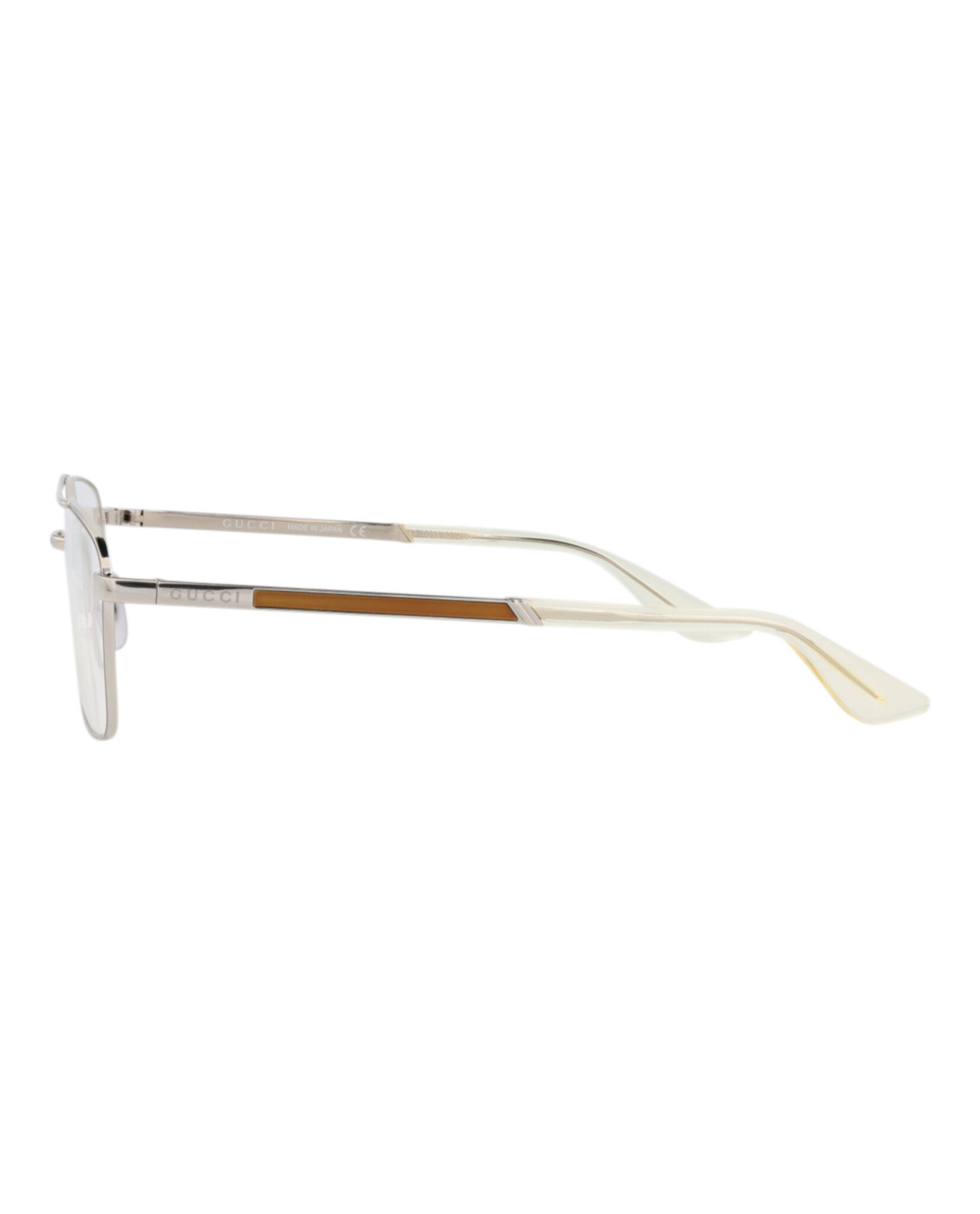 Gucci Gucci Mens Aviator Silver Silver Transparent Fashion Designer Eyewear